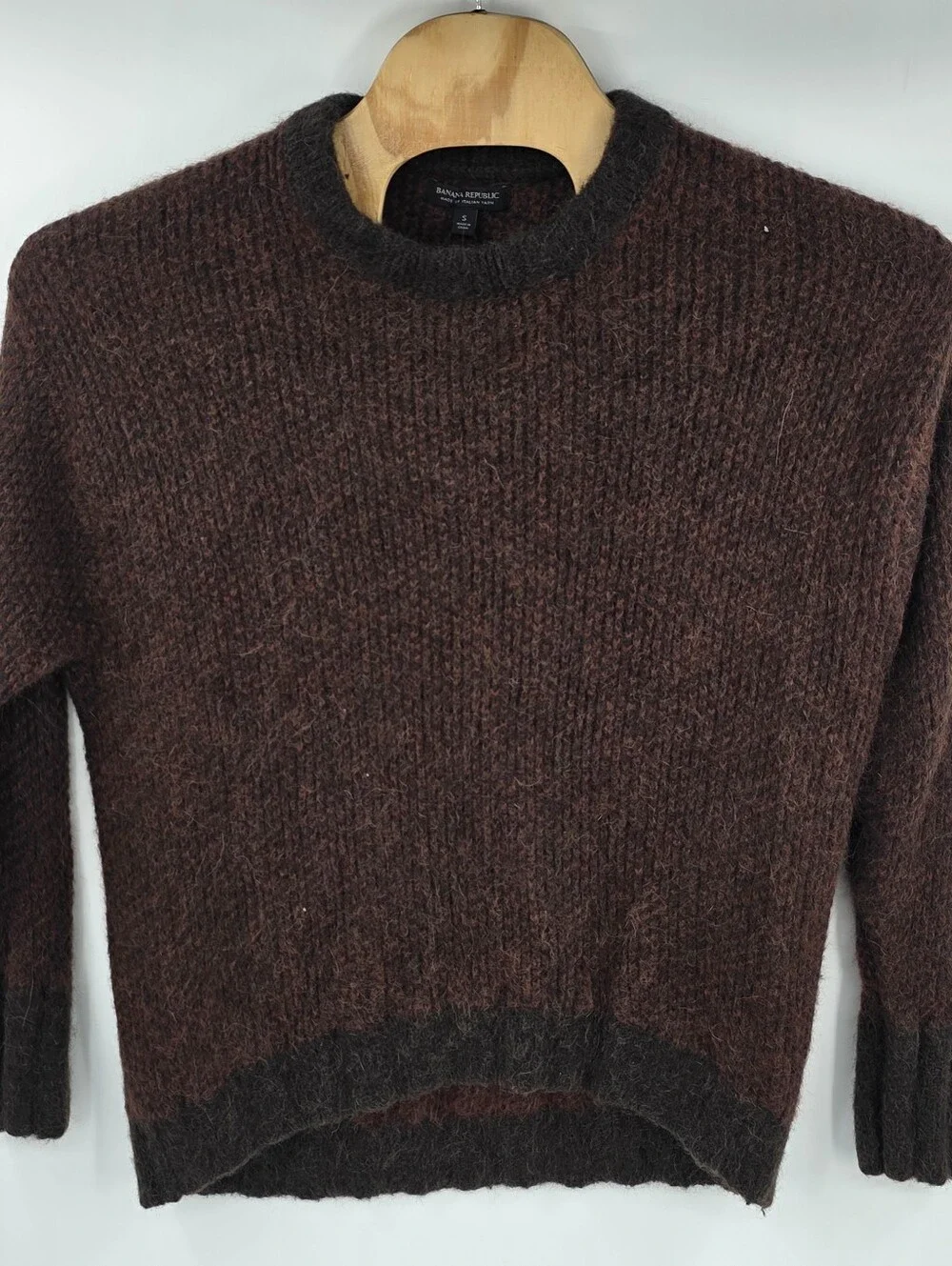 Banana Republic Alpaca Blend Brown Soft Pullover Sweater Men's Small NWOT